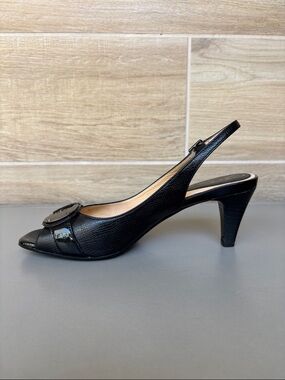 Cole Haan Black Corby Slide Slingback Heel 7.5M